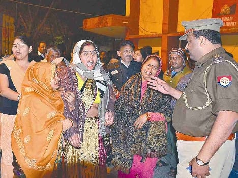 Family anger at the police burst